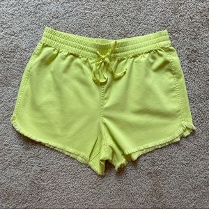 Gap Neon Yellow/Green Stretchy Shorts